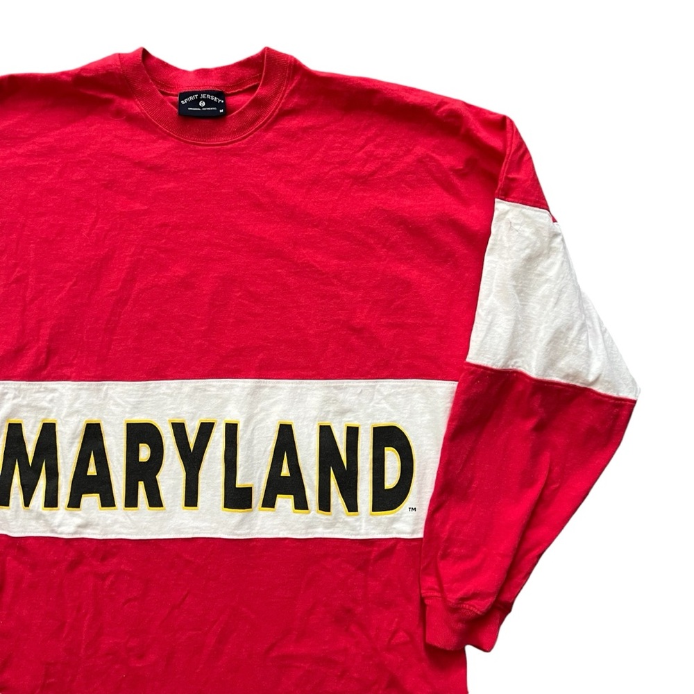 Vintage 90s - University of Maryland Terrapins Crewneck Rugby Spirit Jersey - M